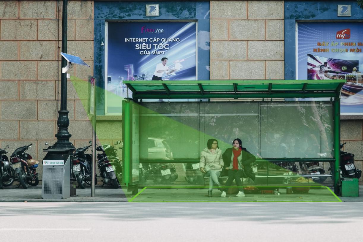 Ihmisten laskenta bussipysäkeillä