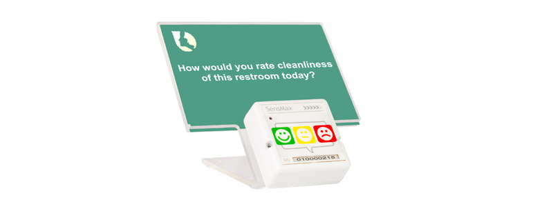 WC-tilojen kävijäkyselyjärjestelmä | langattomat asiakaspalautepainikkeet